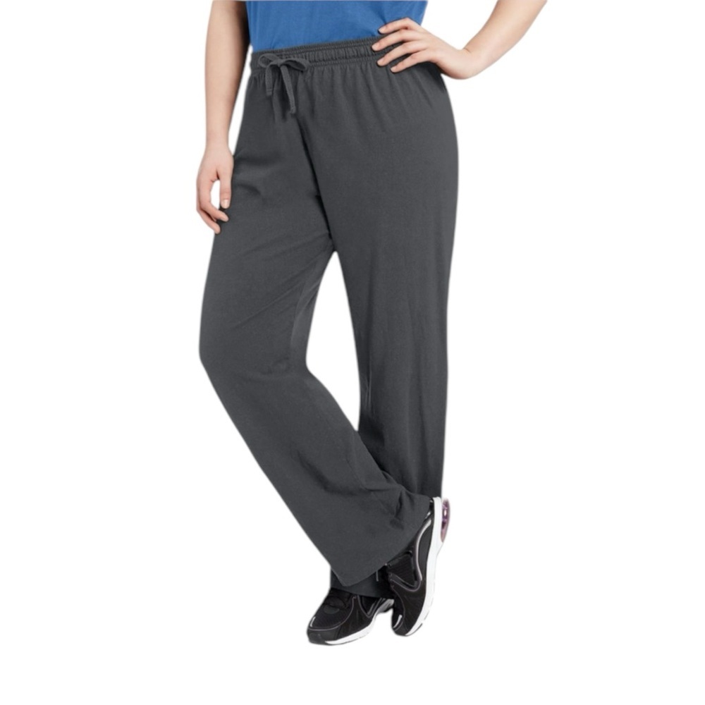 CHAMPION‎ Plus Size Black Jersey Gartered Waist Jogging Pants Oversize Joggers